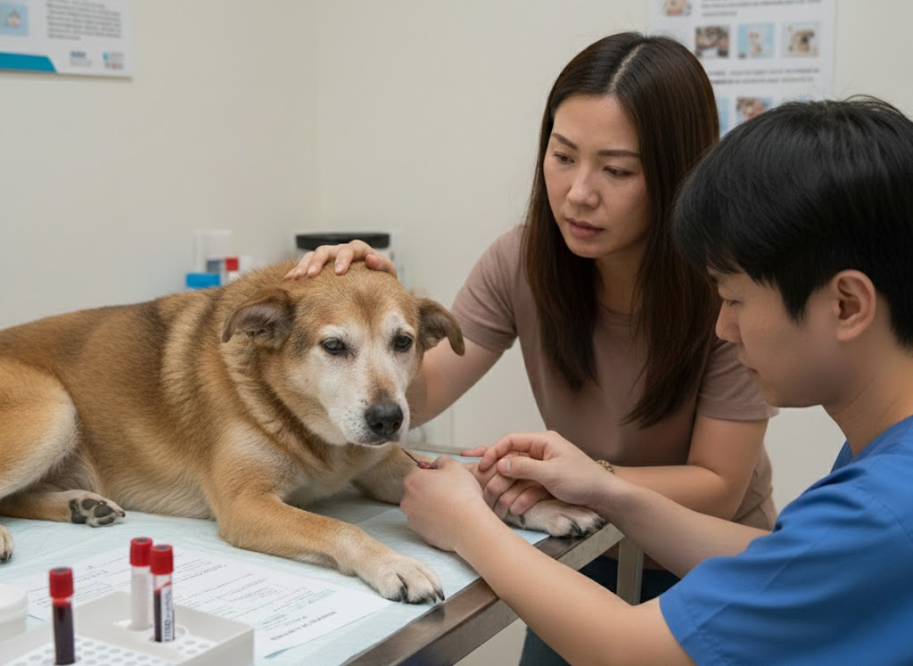 DR70-vet由台灣團隊研發,透過抽取約1c.c.血液,即可檢測腫瘤相關纖維蛋白降解產物濃度,協助掌握腫瘤活性。(圖/寵物健康醫療網)